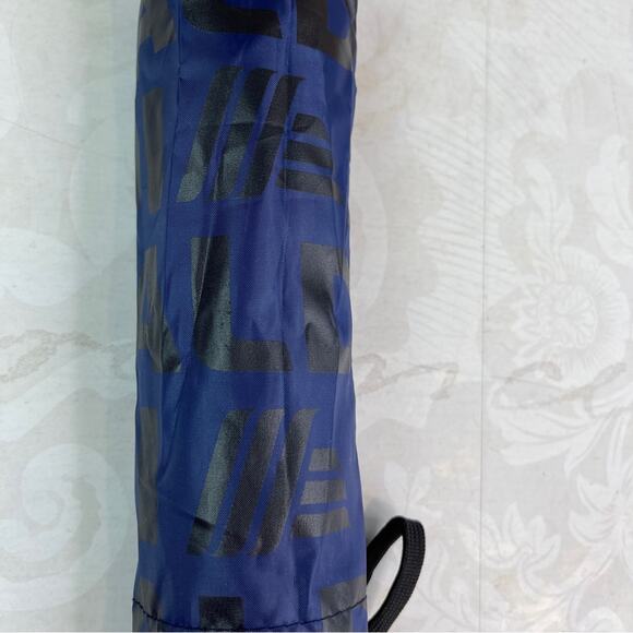 Aldi Gear Automatic Umbrella Aldi Logo Words Letters on Navy NWT - Picture 2 of 6